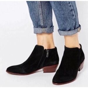 Sam Edelman Petty Suede Booties Women's Black Size 7
